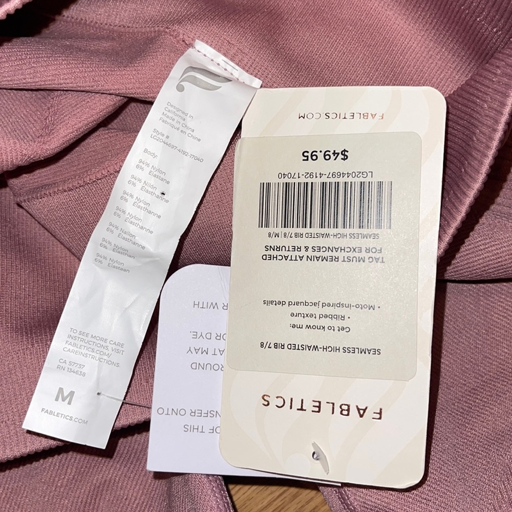 Fabletics high waisted rib 7/8 leggings - Picture 5 of 5